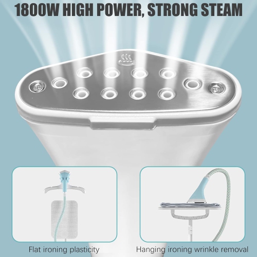 Standing Clothes Steamer Generator 1.8L Water Tank Adjustable Height Pole Fast Heat-up for Home Garment Steamer 1350W