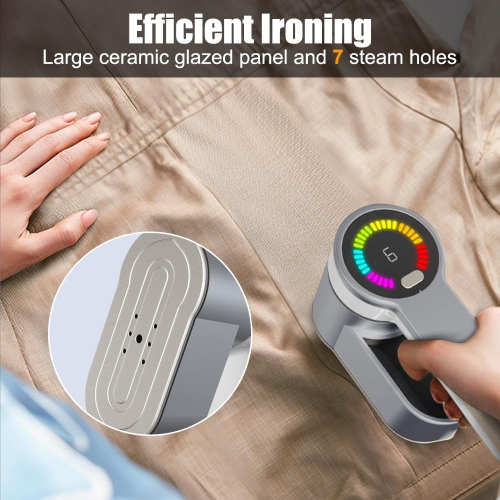 Ironing Iron, 1200W Travel Steam Ironing Machine with 6 Smart Ironing Modes, Portable Ironing Machine with 120ml Tank and LED Display for Travel and