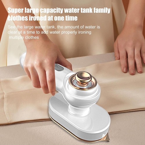 Mini Steam Iron - 90° Rotatable Handle Iron Steamer For Clothes,Garment Steamer For Household And Portable Use Clothing Iron white