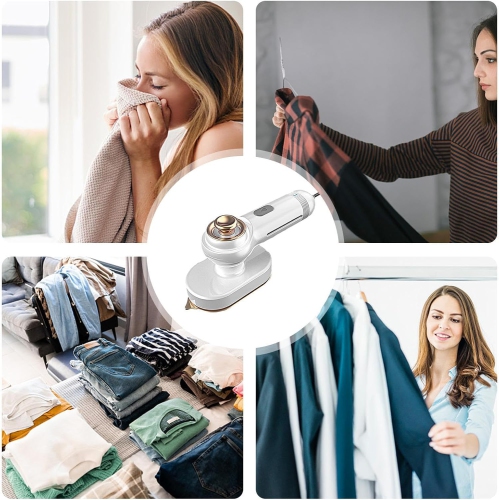 Mini Steam Iron - 90° Rotatable Handle Iron Steamer For Clothes,Garment Steamer For Household And Portable Use Clothing Iron white