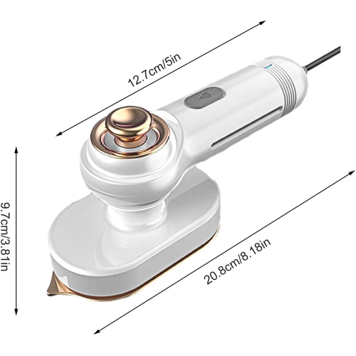 Mini Steam Iron - 90° Rotatable Handle Iron Steamer For Clothes,Garment Steamer For Household And Portable Use Clothing Iron white