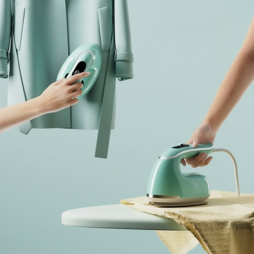 Steam Iron, Portable Clothes Steamer, 800W Power, Foldable Design, For Home Travel, Wrinkle Removal, Stainless Steel, Lightweight, Compact, Office Use