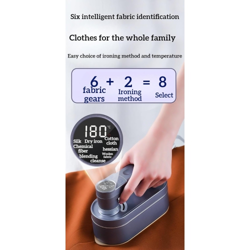 Travel Steam Iron Fabric Steamer Powerful Compact Professional LED Display Handheld Steamer Mini Ironing Machine Easy to Use, Dark Purple