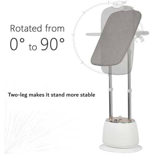 Défroisseur à vapeur pour vêtements debout, puissant défroisseur à vapeur pliable 1800&nbsp;W, avec planche à repasser réglable, support de poteau et