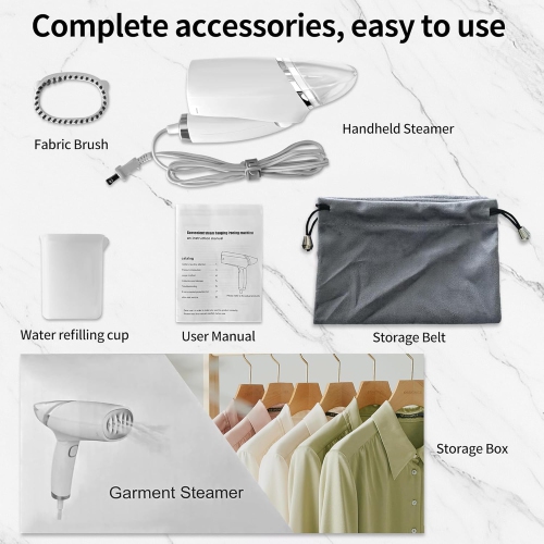 Electric Garment Steamers, 1000W Handheld Steamer Iron 120ml Foldable Travel Pack Steam Iron, Foldable Handle, Fast Heat-up and No Worries About