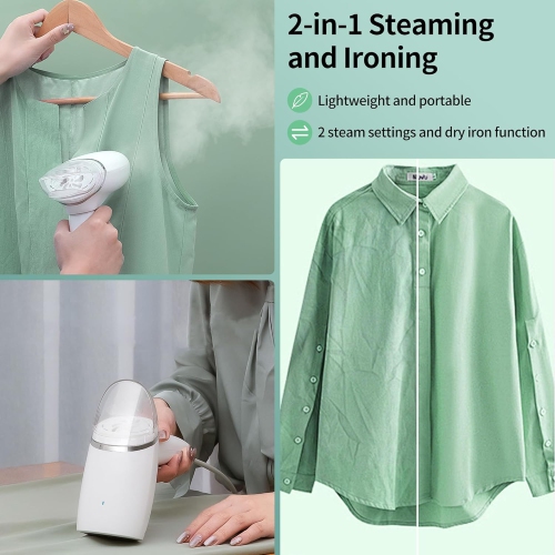 Electric Garment Steamers, 1000W Handheld Steamer Iron 120ml Foldable Travel Pack Steam Iron, Foldable Handle, Fast Heat-up and No Worries About
