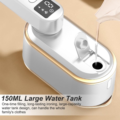 Travel Irons, 2-in-1 Folding/Rotating Handle Converts Iron into Handheld Ironing Machine, Mini Iron Machine for Clothes, Fast Heat-up Mini Travel