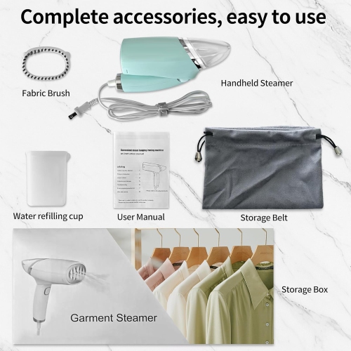 Electric Garment Steamers, 1000W Handheld Steamer Iron, 120ml Foldable Travel Pack Steam Iron Fast Heat-up and No Worries About Water Leaks, Suitable