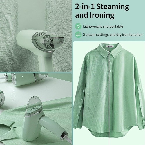 Electric Garment Steamers, 1000W Handheld Steamer Iron, 120ml Foldable Travel Pack Steam Iron Fast Heat-up and No Worries About Water Leaks, Suitable