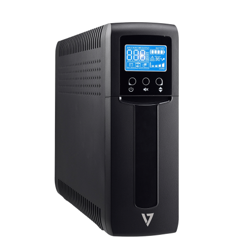 V7 – Système d'alimentation sans coupure interactif de 1500 VA, parasurtenseur de 900 W, 10 prises – Noir