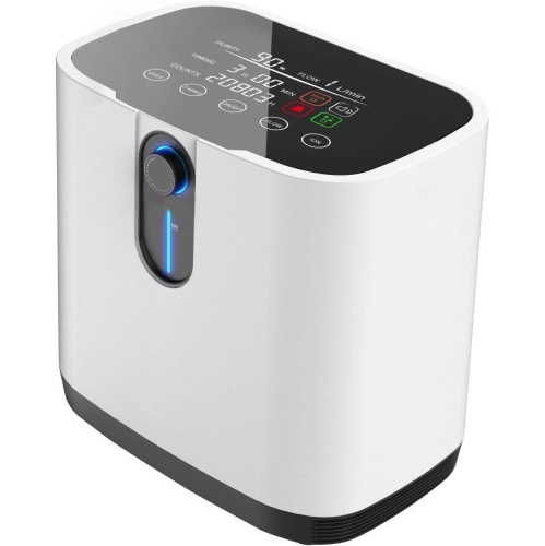 Concentrateur d'oxygène portatif 7&nbsp;L – 93 %±3 % de pureté, débit jusqu'à 7&nbsp;L/min, fonctionnement continu 48&nbsp;h, télécommande. Idéal