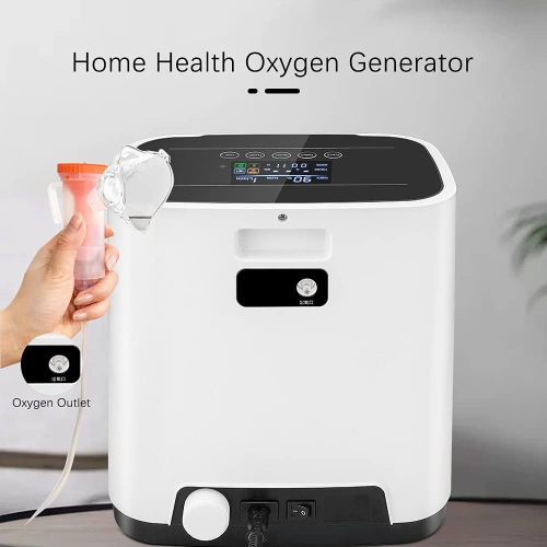 Concentrateur d'oxygène portatif 7&nbsp;L – 93 %±3 % de pureté, débit jusqu'à 7&nbsp;L/min, fonctionnement continu 48&nbsp;h, télécommande. Idéal