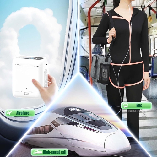 Portable O₂ Concentrator 1–5 L/min – 95 %±3 % Pulse & Continuous Flow, Ultra‑Quiet ≤45 dB, 4 h Removable Battery, LCD Display, AC/DC/Car Power – Home