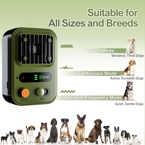 Ultrasonic barking control device, dog training device, outdoor anti-dog bite dog repellent device, high-power intelligent strong barking control