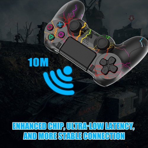 P4 manette sans fil poignée de jeu à bouton de poignée de jeu gyroscope léger Télécommande à écran tactile Bluetooth idéale pour