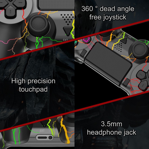 P4 manette sans fil poignée de jeu à bouton de poignée de jeu gyroscope léger Télécommande à écran tactile Bluetooth idéale pour