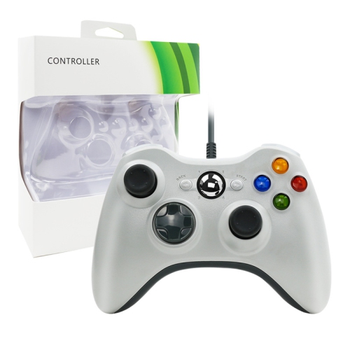 FOR XBOX360 wired game controller with vibration, suitable for PC, xbox360, game console - white