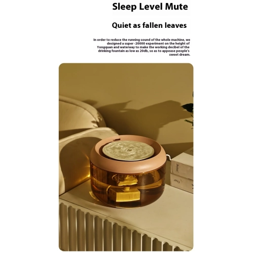 Pet Smart Drinking Fountain 2.2L Spring Drinking Machine Cat Automatic Water Feeder Circulating Filtered Water Pet Drinking Artifact - Pink