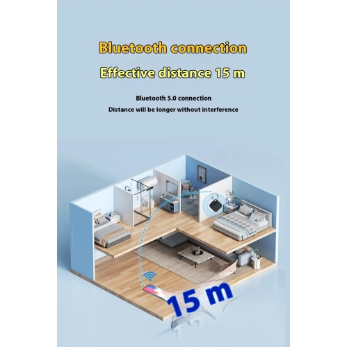 Smart Square Bluetooth Key Phone Dispositif de suivi de localisation des alarmes, dispositif de localisation global adapté aux clés, portefeuilles,