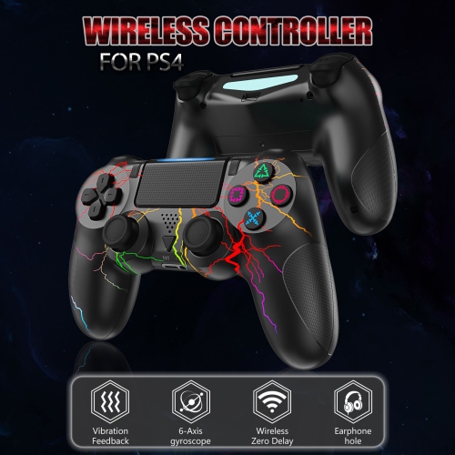 P4 manette de jeu sans fil à bouton de manette de jeu Gyroscope léger à écran tactile Bluetooth contrôleur de jeu adapté pour