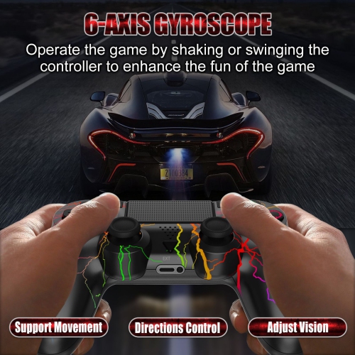 P4 manette de jeu sans fil à bouton de manette de jeu Gyroscope léger à écran tactile Bluetooth contrôleur de jeu adapté pour