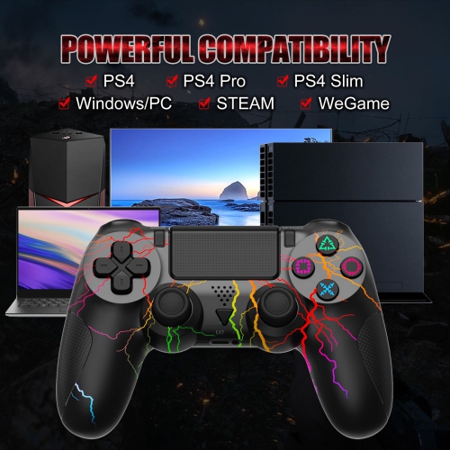 P4 manette de jeu sans fil à bouton de manette de jeu Gyroscope léger à écran tactile Bluetooth contrôleur de jeu adapté pour