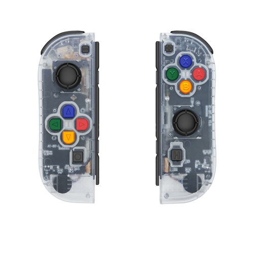 NS switch handle JOYCON wireless handle left and right handle NS Bluetooth vibration somatosensory game - JCK transparent white