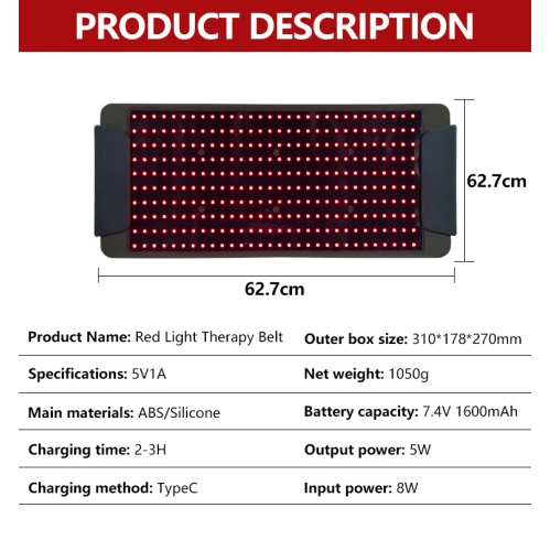 New infrared LED photon pulse spectrometer household heating belt silicone beauty large row of lights - [upgraded version] large row of lights
