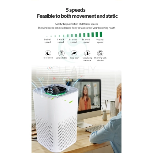 Formaldehyde removal office household purifier indoor 40 cubic meters of silent air sterilization and disinfection negative ion purification