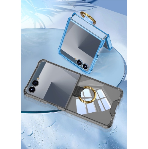 Nouveau modèle pour Samsung Flip7 étui pour téléphone cellulaire transparent airbag ring zflip7 couverture de protection simple pliable pour