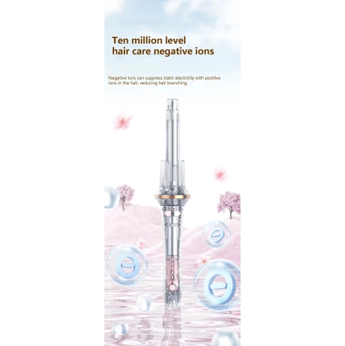 28mm automatic curling iron lazy curling negative ion perm big curls and waves without damaging hair - light purple