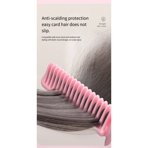 Folding wireless hair straightening comb negative ion does not damage hair electric comb curling straight dual-purpose rechargeable portable hair
