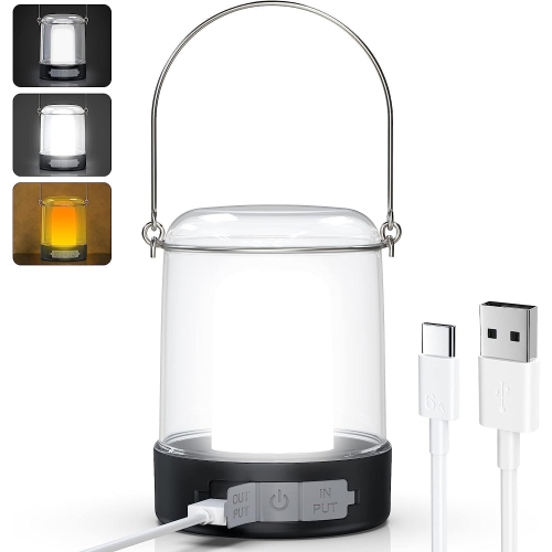 Outdoor USB Charging Flame Camping Light Three-mode Switch Portable Camping Atmosphere Light Tent Light