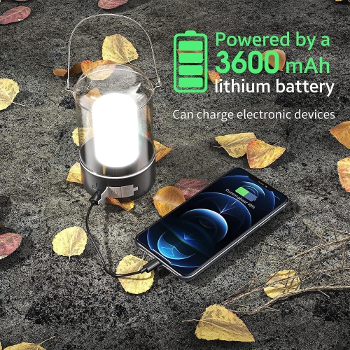 Outdoor USB Charging Flame Camping Light Three-mode Switch Portable Camping Atmosphere Light Tent Light