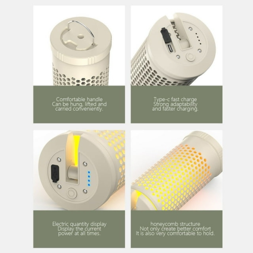 Telescopic Camping Lantern, Retractable Camping Light USB Rechargeable Lantern Table Lamp, Portable Handheld Camping Lantern Adjustable Beam Light