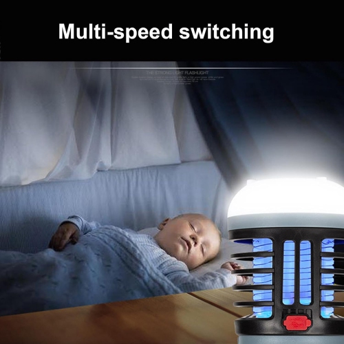 Portable Mosquito Stunner with Camping Light, USB Charging, Suitable for Indoor and Camping
