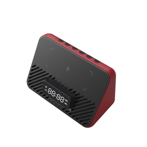 Bluetooth speaker 15W wireless charging clock LED alarm clock speaker wireless charging Bluetooth speaker smart portable mobile phone holder