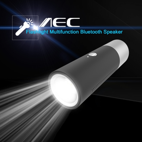 BT201 small steel gun flashlight Bluetooth speaker supports card insertion, outdoor waterproof portable music call, metal small speaker suitable for