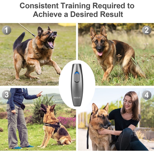 Spécialement conçu pour le dresseur à ultrasons portatif pour animal de compagnie dresseur de chien Produit populaire Mini aboiement 2 en 1 - noir