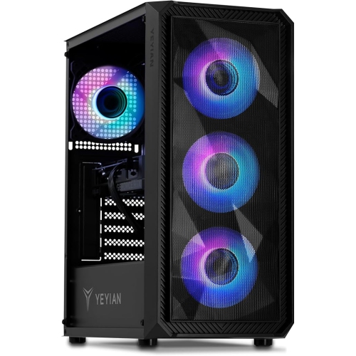 YEYIAN Yumi Prebuilt VR & AI Gaming PC, Intel i5 14400F up to 4.7GHz, RTX 5060 Ti 8GB GDDR7, 32GB DDR5 RGB 6000MHz, 1TB SSD, B760 Motherboard, Win 11