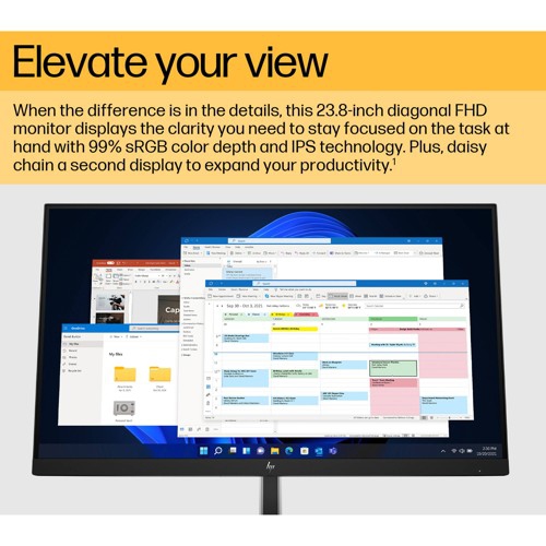 (Open Box)HP E24u G5 24" Class Full HD LCD Monitor Display Output - HDMI/Display Port/USB-C Manufacture warranty available until Nov 2027