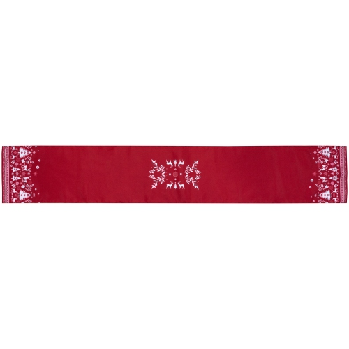 Reindeer and Snowflakes Rectangular Christmas Table Runner - 90"