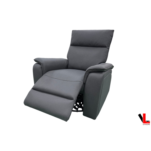 Levoluxe Sereno 36" Jaxxon Smoke Power Swivel Glider Reclining Chair