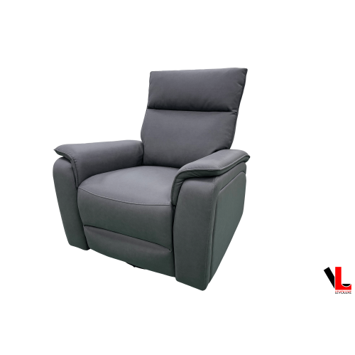 Levoluxe Sereno 36" Jaxxon Smoke Power Swivel Glider Reclining Chair