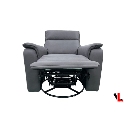 Levoluxe Sereno 36" Jaxxon Smoke Power Swivel Glider Reclining Chair