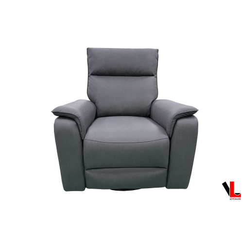 Levoluxe Sereno 36" Jaxxon Smoke Power Swivel Glider Reclining Chair