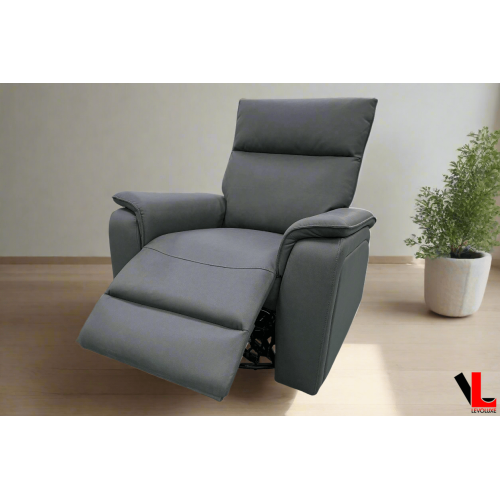 Levoluxe Sereno 36" Jaxxon Smoke Power Swivel Glider Reclining Chair