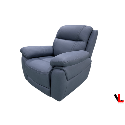 Levoluxe Regent 40.5" Jaxxon Blue Power Reclining Chair with Power Headrest