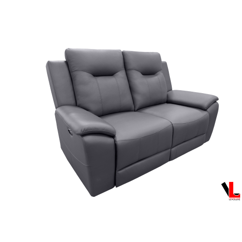 Causeuse inclinable électrique à 2 places Avante de 66 po en acier Jaxxon de Levoluxe