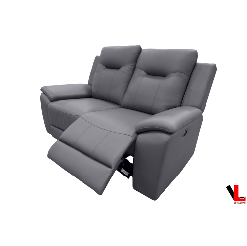 Causeuse inclinable électrique à 2 places Avante de 66 po en acier Jaxxon de Levoluxe